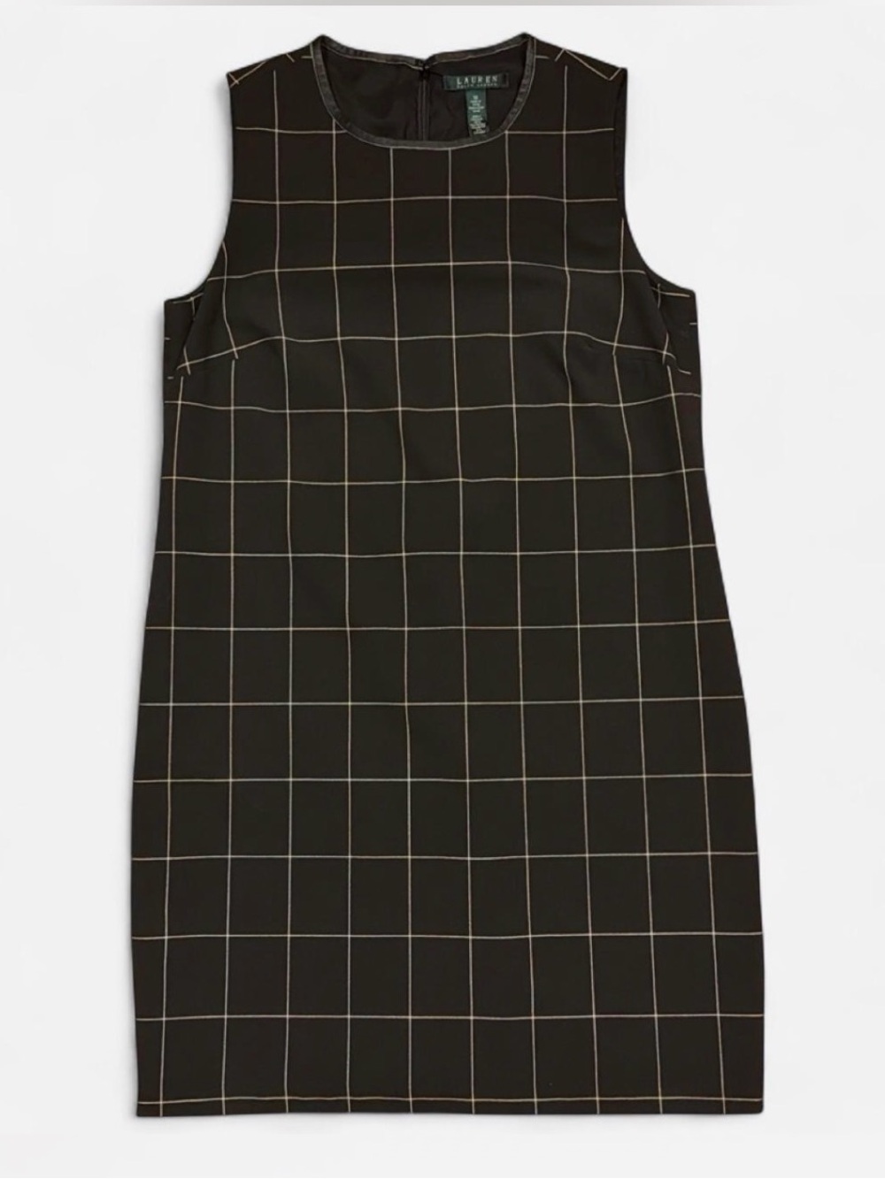 Lauren Ralph Lauren Black Windowpane Sheath Dress